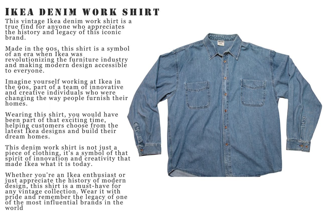 Ikea Denim Work shirt 90s