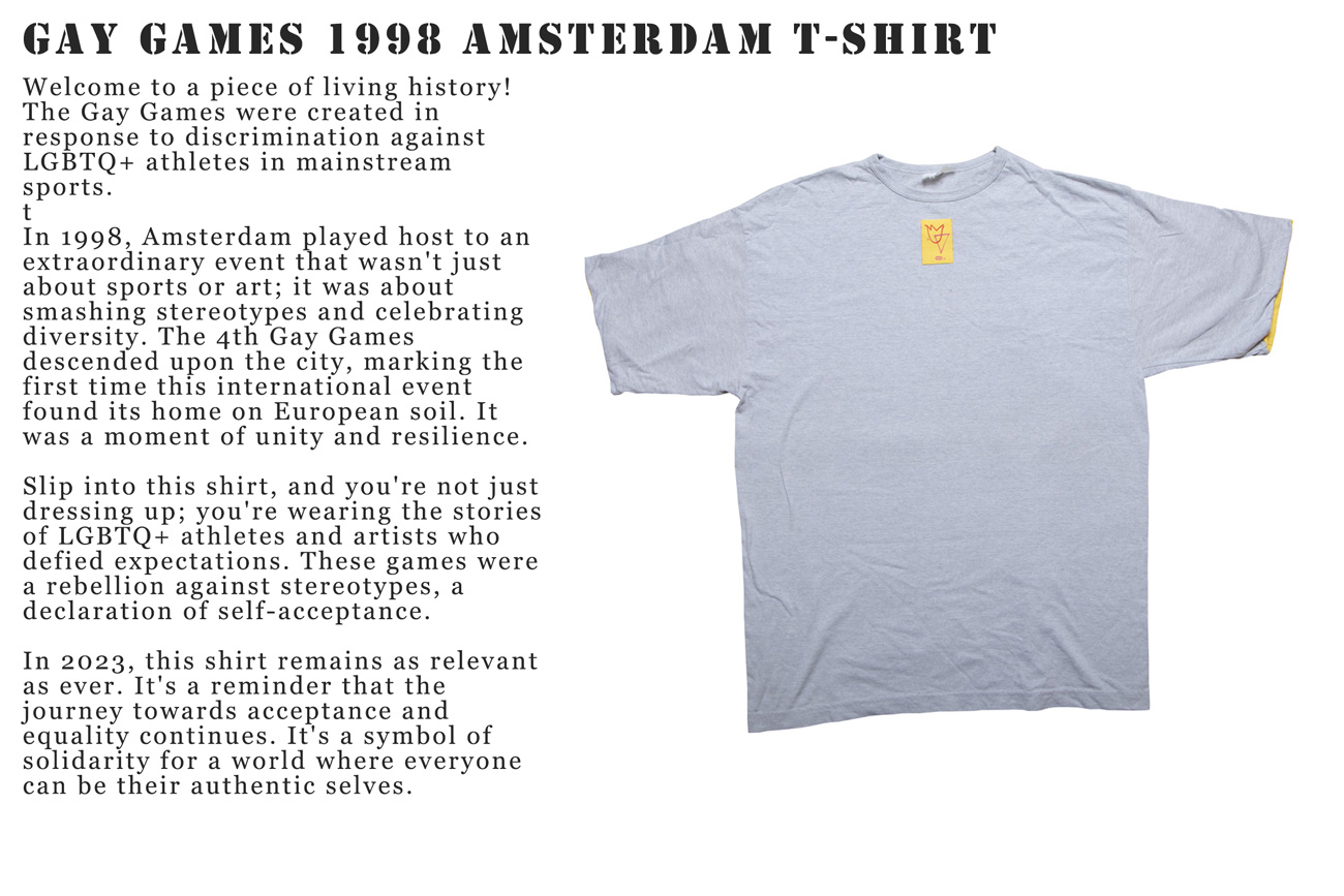 Gay Games Amsterdam 1998 t-shirt