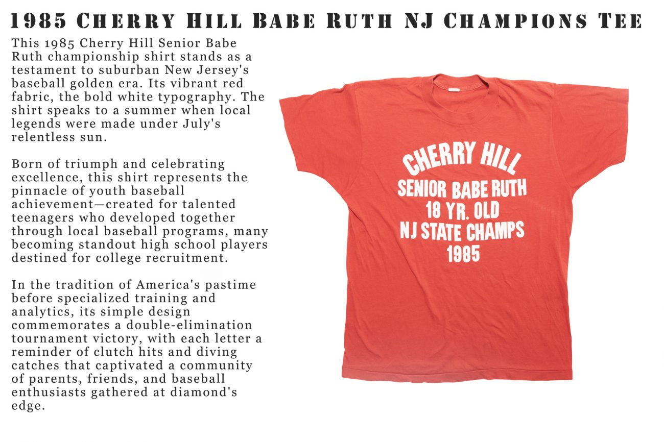 1985 Cherry Hill Babe Ruth NJ Champions Tee